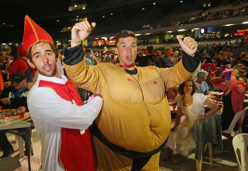 Illustration for article titled Rioting Costumed Fans Halt Australian Darts Competition